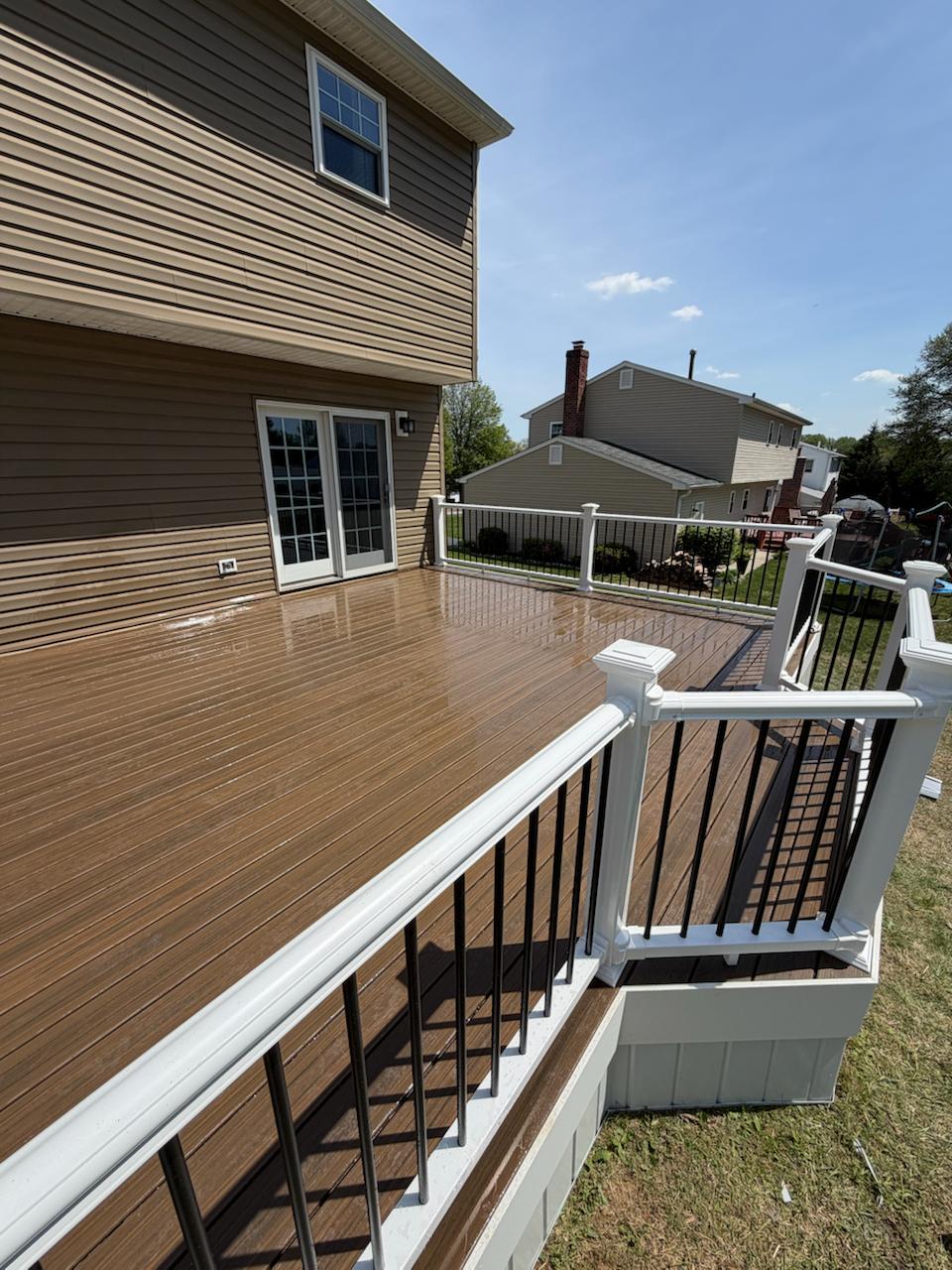 Beautiful deck built by A. Parker Contracting