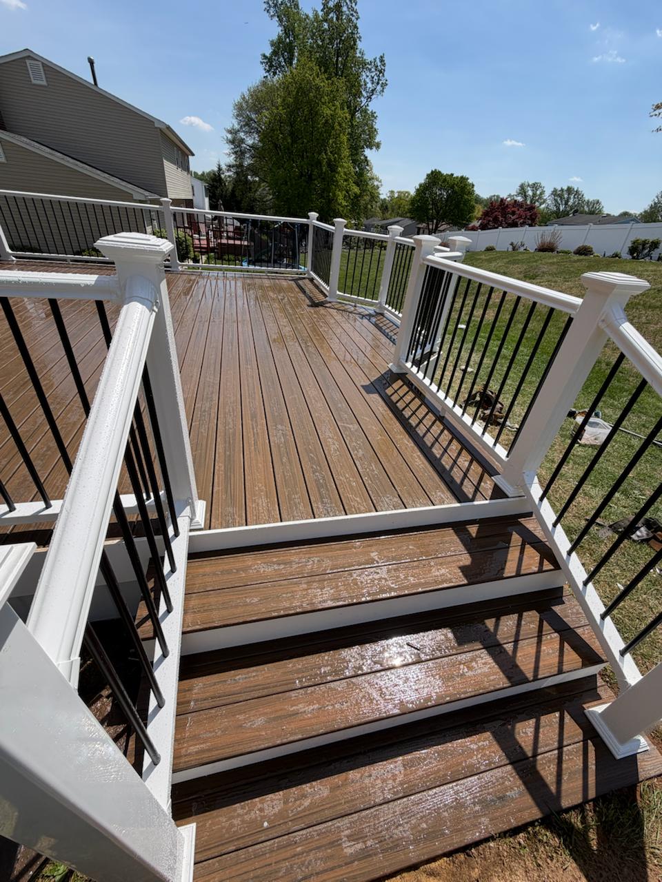 New deck construction by A. Parker Contracting